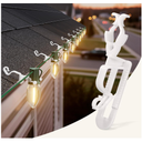 Universal Christmas Lights Clips, 100 Count All-in-One Gutter Clips for C7/E12, C9/E17 Lights, Mini String Lights, Rope Lights, Outdoor Christmas Decor
