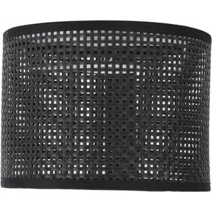 Hollow Lampshade, Rattan SquareHollow Carved Lampshade, Retro Cylinder Lamp Shade Compatible with E27 E14 for Ceiling Floor Wall Lamp