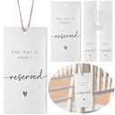 Watersay 36 Pcs Reserved Seating Chair Signs for Wedding Ceremony Reserved Seat Sign Hanging for Important Events Church Pews Chair and Restaurant(White)