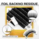 2 x CharmO'clock Lash Extension Cashmere Lashes CC Curl 0.05mm 11mm Length Medium Volume Lash Trays Super Matte Black Individual Eyelash Extensions Professional Grade(CC 0.05 11mm)