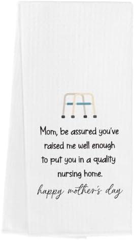2 Pcs Funny Towels Gifts for Mom Gifts Towels for Kitchen Bathroom 14×23 Inches
