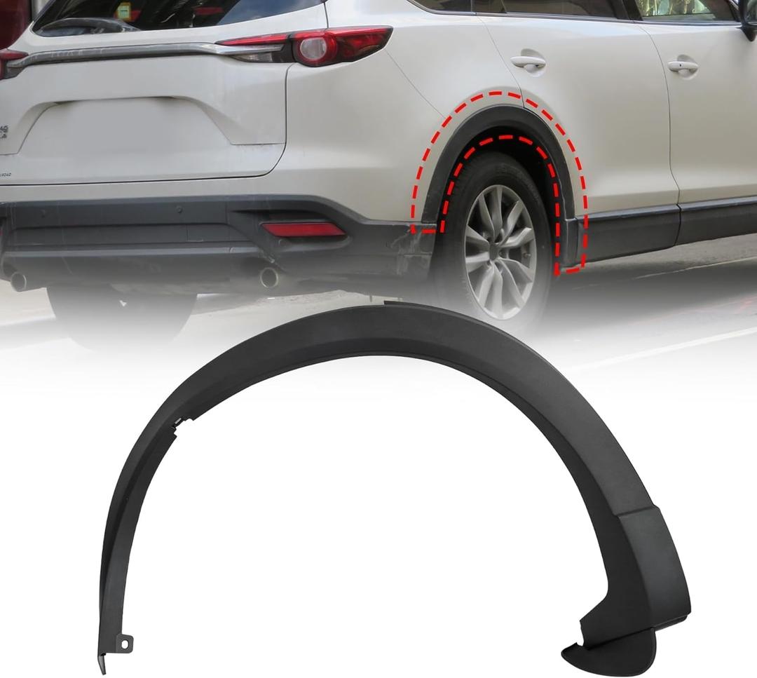 XQSMWF Wheel Arch Fender Molding Trim Wheel Fender Molding Trim Rear Right Side Compatible With Mazda CX-9 2016-2023 2.5L l4#TK48-51-W50F TK4851W50H TK48-51-W50H TK4851W50F