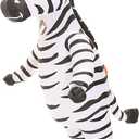 Inflatable Zebra Costume Funny Blow up Animal Costume for Cosplay Party Christmas Halloween Suit Festival Suit Jumpsuit