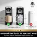 CHULUX Lite Single Serve Coffee Maker for K Cup Capsules, Single Cup Reservoir Coffee Maker with One Touch Brewing, 5 to 12 Oz Brew Sizes, Designed Specifically for Standard Mugs, Black