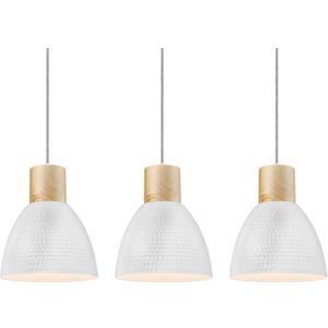 ELYONA 3 Pack White Hammered Pendant Lights for Kitchen Island 7 Small Nordic Solid Wood Hanging Light Fixtures, Modern Metal Pendant Light Fixtures for Bar, Dining Room, Bedroom, Hallway, Office