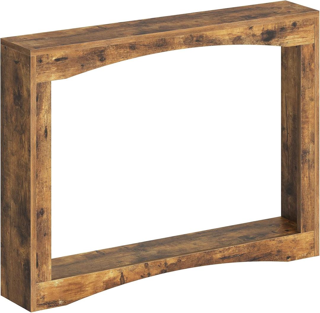 YATINEY Narrow Console Table, 5.9'' Thin Entryway Table, Behind Couch Table for Small Spaces, Small Farmhouse Hallway Table, for Living Room, Hallway, Foyer, Rustic Brown CT19RR, 39.3''L x 5.9''W x 29.5''H