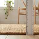 Hausattire Hand Woven Jute Braided Rug, 2'x3' Natural, Reversible Boho Entry Area Rugs for Kitchen, Living Room I Farmhouse Indoor Outdoor Decorative Floor Rug, 24x36 Inches