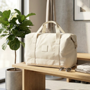Minimalist Cream Travel Duffle Bag