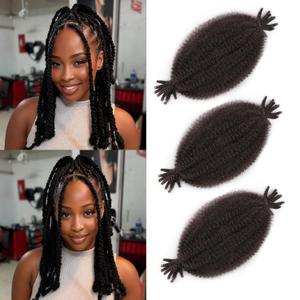 Marley Twist Braiding Hair 12 Inch 3 Packs Cuban Twist Hair Pre Stretched Wrapping Hair for Soft Locs Hair Extensions (12 Inch,3 Pack,#4)