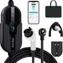 Level 2 Electric Vehicle (EV) Charger(32Amp, 220V-240V, NEMA 14-50 Plug), 25ft Cable ETL Listed Portable Indoor/Outdoor EVSE SAE J1772 EV Car Charging Station w/Delay Timer, WiFi Enabled