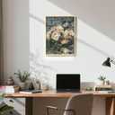 Framed Christian Wall Art, Vintage Rose Floral Canvas Picture, Rest in the Lord Scripture Psalm 37 Religious Decor for Bedroom Living Room Prayer Room, 12x16 Inch