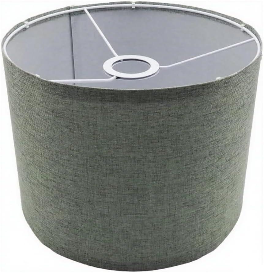 HEVSTIL Lampshades Natural Linen Lampshades 10.24" Bottom x 7.48" High, Easy Assembly Fabric Lampshades for Table Lamps Floor Lamps Easy Assembly Required,Gray, Grey