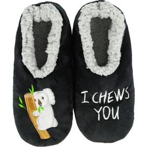 BenSorts Fuzzy Slipper Socks for Women Funny House Slippers with Grips (9-11, 1 Pair Koala)