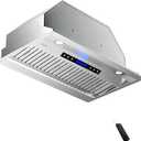 EKON NAB02-30" 900CFM Range Hood Insert, Ducted/Ductless Built-in Range Hoods with Remote/4 Speeds Touch Control LCD Display,2pcs Baffle Filters,Adjustable Leds Lights for Over Kitchen Stove
