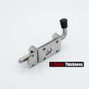 JQK Spring Loaded Barrel Bolt Latch, Heavy Duty 304 Stainless Steel Thickened 3mm Door Lock, 6.3 Inch Brushed Finished, HSB410-P2