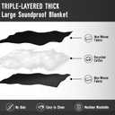 2PCS Large Sound Dampening Blanket,96" x 80" Sound Absorbing Studio Blanket,Noise Cancelling Studio Acoustic Blanket Curtain/Light Blocker/Moving Blanket