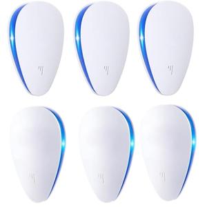 Upgraded 6 Packs Ultrasonic Pest Control Repeller, Electronic Spider Repellent Indoor for Insect Roaches Rodent Ant Bug Mosquito Rat Mouse Repellent Plug in for House Home Kitchen Garage