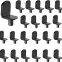 Shelf pins, Glass Supports Furniture Cabinet Closet Bookcase Shelf Bracket-Style Pegs, Black 30 Pack.A