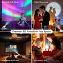 Homelist 3D Galaxy Sleep Aid Projector Light for Kids & Adults with White Noise & Bluetooth Speaker, 60 Scenes Star Projector Night Light for Bedroom Relaxation, Party, Birthday, Christmas, White
