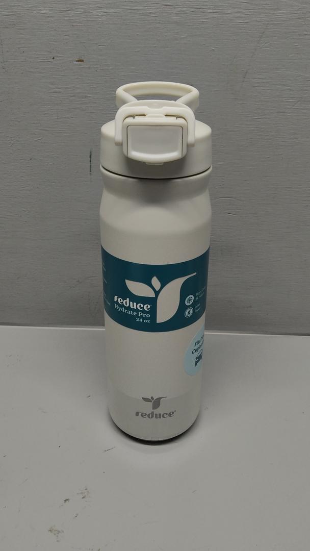 REDUCE 24 oz Hydrate Pro Stainless Steel Insulated Water Bottle - Flip Top Leak-Proof Lid, Dishwasher Safe, BPA-Free, Dual Wall Vacuum, Keeps Drinks Cold for 48 Hrs, Cup Holder Friendly