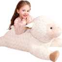 IKASA Large Sheep Stuffed Animal Plush Toy, Giant Lamb Cute Jumbo Soft Toys,30" Huge Big Size Plushy Fat Oversized Plushie, Gifts for Kids (Sheep)