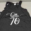 70th Birthday, For Women, Hello 70 Years Old Cute Tank Top XL