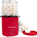 Nostalgia 8Cup Hot Air Popcorn Maker & Bowl  2In1 Bowl & Lid, 2 oz Measuring Cup  OilFree Pop Corn for Movie Night, Snacks, Birthday Parties, and More  Red
