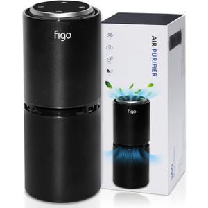 Figo 8th Gen Ionic Air Purifier, Filter-Free Compact Air Cleaner for Home & Car, Quiet Portable Odor Reducing Air Purifier for Small Spaces, Bedroom, Dorm Room, Desk