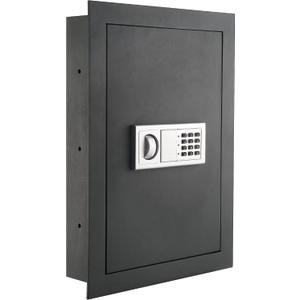 In-Wall Safe with Electronic Keypad and 2 Manual Override Keys - Protect Money, Jewelry, and Passports at Home or Business by Paragon Safes (Gray)