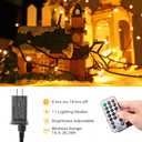 Brizled Christmas Lights, 65.67ft 200 LED Color Changing Tree Lights 11-Function Warm White & Multicolored Christmas Lights Remote, Connectable Mini Lights Set Decorative Lights String for Xmas Party