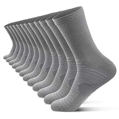 PAPLUS Compression Athletic Crew Socks (6 Pairs) for Men & Women, L -XL