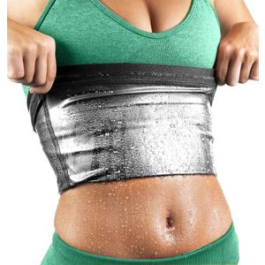 Waist Trimmer for Women, Waist Trainer Sauna Belt, Neoprene-free Waist Cincher,Sauna Slimming Belt Suit Workout (Small, Silvery)