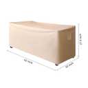 Patio Sofa Cover Waterproof 82 Inch, Heavy Duty 420D Oxford Outdoor 3-Seater Couch Cover, Windproof UV Resistant All Weather Protection Patio Furniture Cover, Durable Outdoor Sofa Protector Beige