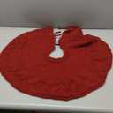 Mr. Pen- Small Christmas Tree Skirt, 24", Red Knitted Christmas Skirt Tree