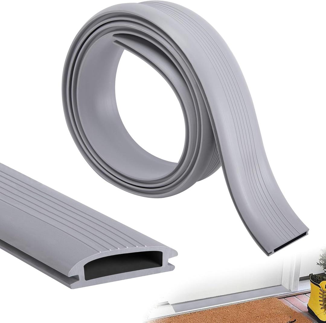 2 Pcs 39 Inch Vinyl Replacement Insert, Cuttable Threshold Seal Insert Replacement, Exterior Door Threshold Seal Strip for Door Weather Stripping Sealing