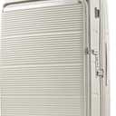 Samsonite Paralux Large Checked Luggage - Innovative Design - Quick Access Front Pocket - Dual Suspension Wheel Technology - TSA Lock - Expandable - Includes Removable Packing Cubes - Stone Grey