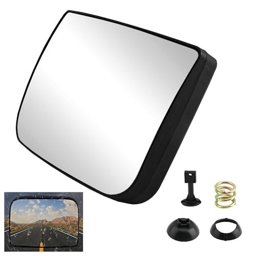Heated Lower Convex Mirror Glass Compatible with 2008-2017 Freightliner Cascadia Mirror TL-28717A TL28717A Wide Clear High Reflective Convex Rapid Heating Lower Mirrors Glasses with Back Plate