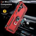 2 x LUMARKE for Galaxy A54 Case with Screen Protector,Pass 16ft. Drop Tested Military Grade Protective Phone Cover with Magnetic Ring Kickstand Compatible with Car Mount Holder Red