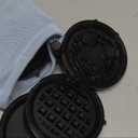 6-in-1 Mini Waffle Maker With Removable Plates, 4.5'' Mini Waffle Iron for Holidays, Parties & Events Waffle Maker Machine, 8 Plates with Premium Ceramic Coating, White