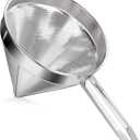 New Star Foodservice 34158 18/8 Stainless Steel China Cap Strainer, 12-Inch, Coarse Mesh