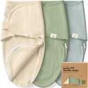 Baby Swaddle Sleep Sacks with Zipper - 3-Pack Swaddles for Newborns 0-3 Months, Infant, Baby Girls, Boys, Soft & Durable Newborn Sleep Sack, Easy Diaper Change Swaddling Blanket (Slate, OS)