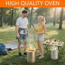 Stainless Smokeless Charcoal Grills Surround Charcoal Barrel Grill 360 Smokeless Outdoor Barbecue Grill for Travel for Travel, Outdoor Cooking and BBQ, Camping Grill Picnic Patio Backyard