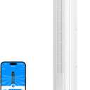 GoveeLife White Tower Fan for Bedroom, 36" Smart Floor Fan with App/Voice Control, Temperature Sensor, 5 Modes 8 Speeds(25ft/s), 29dB Quiet Oscillating Fan for Office, 24H Timer, Auto Cooling