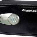 SentrySafe Shelf Safe with Digital Keypad Lock, Steel Safe with Interior Lining and Bolt Down Kit for Money, Jewelry, Documents, 0.98 Cubic Feet, 8.9 x 16.9 x 13.6 Inches, X105
