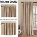 MIULEE Velvet Curtains 90 inches 2 Panels - Luxury Blackout Curtains for Bedroom Living Room Thermal Insulated Super Soft Window Drapes Rod Pocket & Back Tab, Camel Beige, W52 x L90 inch
