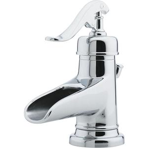 Pfister LG42-YP0U LG42YP0U Ashfield single Control 4 inch Centerset Bathroom Faucet In SIlver