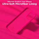 Magnetic for iPhone 16 Pro Case, Compatible with Magsafe, Suction Cup Phone Mount, 2 Screen Protectors - Camera Protector, Silicone Shockproof Protective Phone Cover 6.3", Neon Pink