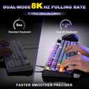 AJAZZ AK980 V2 Pro Wireless Mechanical Keyboard,Tri-Mode Gaming Keyboard