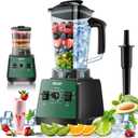 Professional Blender, Smoothies Blender, PRASKY Blender and Grinder Combo 25000RPM Powerful Blenders Kitchen 68oz BPA Free 2 Containers Countertop Blenders Ice, Grinding, Juice, Shake-Green