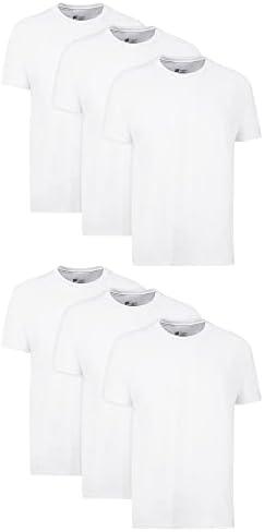 Hanes Packs, Stay-Tucked Soft Cotton, Best Undershirts for Men, White/Black/Asstd Multipacks 6Pcs M